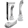 PIPEDREAM fallo in silicone e vetro stimolatore anale vaginale dildo trasparente glass