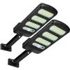 ZIKASTORE 2x LAMPIONE STRADALE FARETTO CON PANNELLO SOLARE 213 LED SMD CREPUSCOLARE