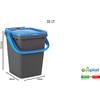 Ecoplast Pattumiera Ecoplus litri 35 Coperchio Blu 527573