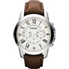 Fossil Orologio Uomo Fossil Grant Cronografo Pelle FS4735 NUOVO E ORIGINALE