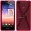 TuMundoSmartphone Cover IN Gel TPU x-Line Rosa per Huawei Ascend P7 IN Spagna Case