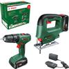 Bosch Professional Set Easyimpact 18v-40 2x2.0ah Easysaw18v Electric Screwdriver And Cordless Jig Saw Argento