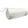 QUIRUMED Cuscino a Rullo, 55 x 20 cm, Bianco, Similpelle, Ergonomico, Imbottito in Schiuma, per Yoga, Fitness, Massaggio