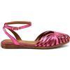 Frau Sandali Frau donna ragnetto in pelle laminata 03V3 Fuxia