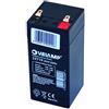 Velamp Tecnid by Velamp Batteria al Piombo Ermetica Ricaricabile 4V 4.5Ah - Attacchi Faston F1 - Ideale per Sistemi di Backup, Allarme, Videosorveglianza, Antincendio, Domotica e UPS