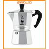 Bialetti Moka Express Caffettiera in Alluminio, Argento, 3 Tazze