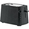 Alessi Plissé MDL08 B - Tostapane di Design, Sei Livelli di Doratura, in Resina Termoplastica, Spina Europea, 850 W, Nero