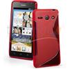 TuMundoSmartphone Cover TPU Gel Rossa + Proteggi Schermo per Huawei Ascend Y530 Custodia