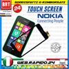 Nokia TOUCH SCREEN ORIGINALE PER NOKIA LUMIA 530 N530 VETRO + BIADESIVO _24H !