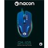 Nacon GM-105 - Mouse - Ottico - 6 Bottoni - con Cavo - USB - Blu