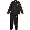 PUMA TUTA COMPLETA UOMO PUMA 675968 01 TRACKSUIT NERO BIANCO ORIGINALE ZIP SPORTIVA