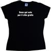 TeeTreeDesigns Sono qui solo per il cibo gra Maglietta Donna Simpatica