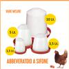 NOVITAL Abbeveratoio a Sifone Beverino Distributore Polli Galline Pulcini Tacchini Varie