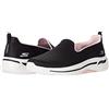 Skechers Go Walk Arch Fit Grateful, Scarpe da ginnastica Donna, Tessuto Nero Con Finiture Rosa, 40 EU