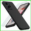 COVER + PELLICOLA VETRO PER XIAOMI REDMI NOTE 12 4G CUSTODIA NERA SILICONE TPU