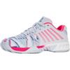 K-Swiss Performance Express Light 3 Padel, Scarpe da Tennis Donna, Arctic Ice/White/Neon Pink, 35.5 EU