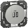 Legrand leg95258 2USB dooxie caricabatterie 2 usb a + C 3 A 15 W Alluminio Composable, Alluminio