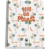 DOHE - Taccuino A4 a quadretti - rilegatura a spirale, 100 fogli da 90 g/m², griglia 5 mm, copertina rigida, WWF Love Our Planet, materiale scolastico