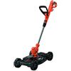 BLACK+DECKER,3IN1 - 550 W - TAGLIO 30 CM - ALIMENTAZIONE FILO AUTOMATICA - FILO SINGOLO 1.5 mm - BORDATURA CON RUOTA - 2 ALTEZZE TAGLIO 40-60 mm . BESTA530CM-QS