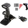 KALEA-INFORMATIQUE Scanner portatile per codici a barre di tipo EAN e codici 2D di tipo QR. Collegamento seriale COM RS232. Fornito con supporto, lampeggiamento automatico.