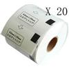 BELLIVESTORE 20x Etichette Compatibile per Brother DK-11209 29mmX62mm QL-570 500 Senza Telaio