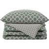 Hibboux Waves Baby Duvet Cover Set 100 x 135 cm, colore: Verde oliva