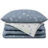 Hibboux Set di 100 x 135 Star Baby Duvet Cover - Blu