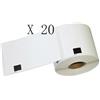 BELLIVESTORE 20XEtichette Compatibili per Brother DK-11202 62mmX100mm QL-570 500 Senza Telaio