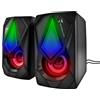 Techmade Casse per PC 2.0 Speaker Gaming 3 watt Luce LED Nero TM-GAMSPEAKER