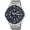 Casio Orologio Uomo 48mm Resina Acciaio Nero Silver Quarzo 10ATM MRW-200HD-1BVEF