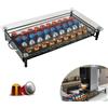 UppyHome CASSETTO PORTA CAPSULE CIALDE 40 POSTI CAFFE NESPRESSO CONTENITORE VETRO
