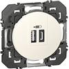 Legrand DOOXIE LEG95228 - Caricabatterie 2USB A+C 3A 15W BL 2 USB A + A 2.4A 12W componibile, colore: Bianco