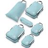 TRIPPED Travel Gear Set di cubi da viaggio a compressione, organizer per vestiti leggeri e resistenti, per bagagli e valigie