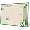 Grupo Erik: Planning da Tavolo A4 Botanical Cacti in portoghese | Planner settimanale 21 x 29,7 cm con 54 fogli a strappo, Agenda Organizer, Weekly Planner o Calendario Planner da scrivania