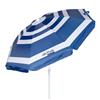 AKTIVE Ombrellone da spiaggia pieghevole stile marinaio a righe Ø180, con rivestimento argentato e protezione UV 50, paravento spiaggia, ombrellone parasole, parasole, parasole, parasole, ombrelloni
