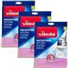 Vileda Panni in microfibra per pulizia cucina 3 pezzi Vileda casa 32x32 cm efficacia