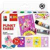 Marabu 03110000103 Kids DOT Pen Set Unicorn 4 X 25 Ml, Vernice per Punti a Base d'Acqua, Asciuga Opaca e in Rilievo, per la Realizzazione di Quadri Colorati con la Tecnica del DOT Painting