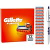 Gillette Fusion 5 LAMETTE DA BARBA, 12 RICAMBI da 5 lame, Delicatezza Insuperabile, Rasatura Scorrevole con Striscia Lubrificante, Fino a 1 MESE di RASATURA con 1 LAMETTA, PENNA INCLUSA