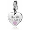 S'Agapo Sagapo Ciondolo Cuore I Love My Baby Donna Pendente In Acciaio S'Agapo SHA334