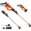VEVOR Seghetto Potatura a Batteria 20V 2Ah Lunghezza 1,08-2,43m 22000 giri/min