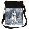 Nemesis Now Winter Guardians - Borsa a Tracolla Anne Stokes, 23 cm, Colore: Bianco, PU e Tela, Taglia Unica