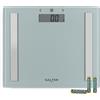 Salter 9113 SV3R - Bilancia bilancia peso e massa grassa vetro, cap. max 150 kg, mem. per 8 utenti, atleta, bilancia bambini e adulti, grasso/acqua corporei, BMI, argento