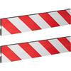 Relaxdays Paracolpi Garage, Set da 2, Protezione Portiere Auto, Adesivo Eva Paraurti da Muro, 50 x 10 cm, Rosso Bianco