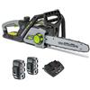 Murray 1697225 Kit Motosega Ioni di Litio IQ18DCSK Dual 18V (36V) Barra da 35cm, 2 x 5Ah Batterie e Caricabatteria Inclusi, Motore brushless, 18 V