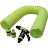 Amig - Tubo | Tipo elicoidale a spirale | 15 m | Include 4 accessori | Con pistola di irrigazione, adattatore rubinetto e 2 raccordi rapidi | gomma EVA | verde pistacchio