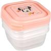 DISNEY STOR Set 3 contenitori per frigo Disney Minnie in plastica alimentare Originale