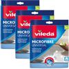 Vileda Panno Microfibre Plus Con Odor Stop multiuso universale 3 pezzi blu