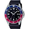 Casio Orologio Uomo Casio Duro in Resina Illuminator MDV-107-1A3VEF Nero Rosso Blu