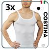 VP 3 Canottiere uomo costina canotta intimo cotone costine spalla stretta spallina