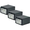 vhbw 3x Batteria per Sony PXW-FX9V PXW-FS7 PXW-FS7M2 PXW-Z90V PXW-Z150 2200mAh